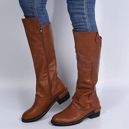 Botas Mujer Cremallera Alta Moda