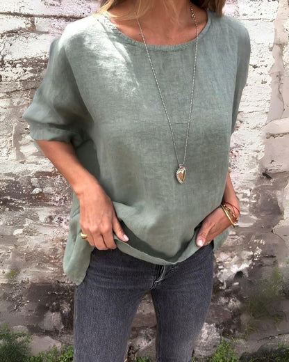 Blusa Mujer Ligera Cuello Redondo