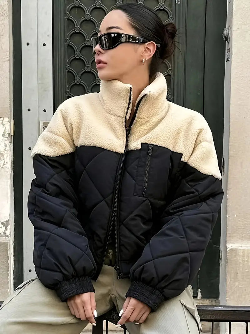Chaqueta Acolchada Invernal Forro Polar Suave - Vestiria