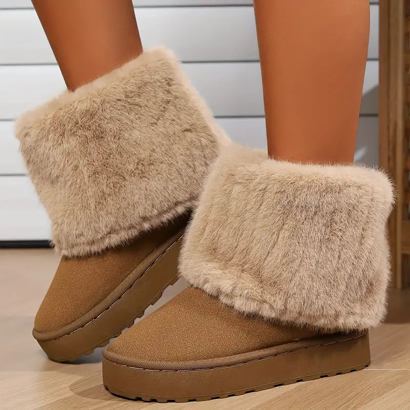 Botas Mujer Medias Punta Redonda