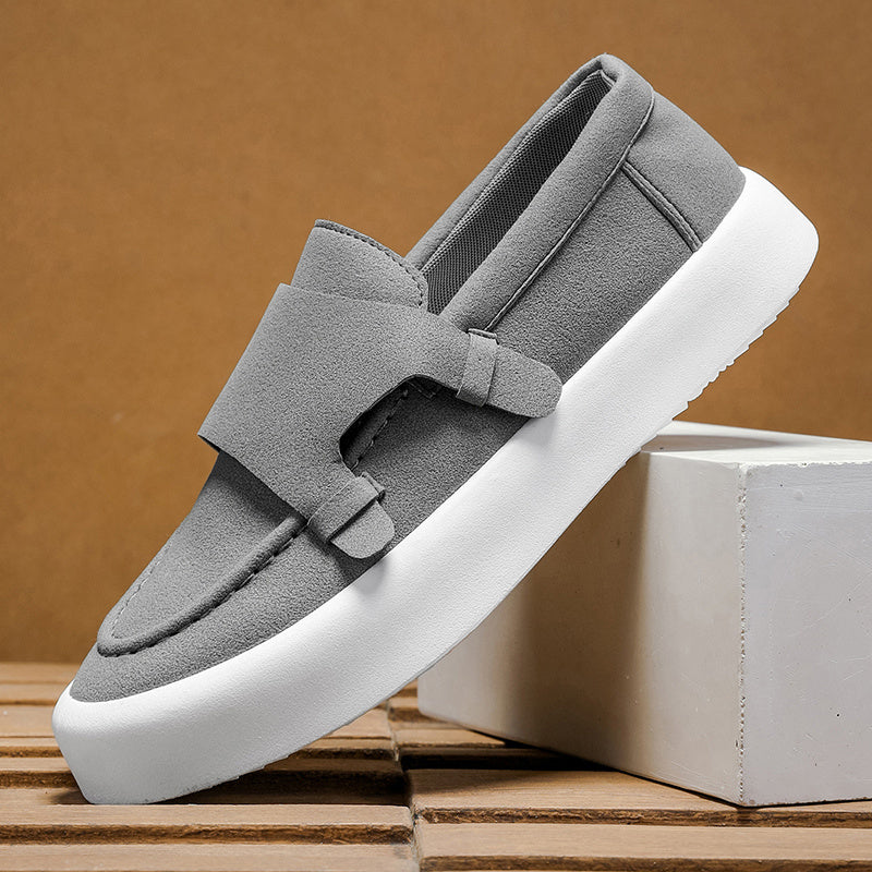 Zapato cómodo con hebilla - Lino natural