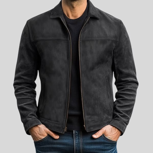 Chaqueta Piel Cuero Clásica Cremallera - Vestiria