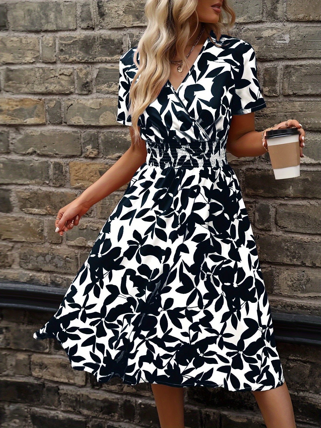 Vestido Midi Floral Elegante Mujer - Vestiria