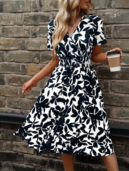 Vestido Midi Floral Elegante Mujer - Vestiria