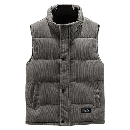 Chaleco Acolchado Cuero Hombre Abrigo