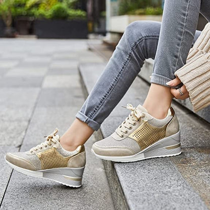 Zapatillas Mujer Deportivas con Cuña Interior Elegantes - Vestiria