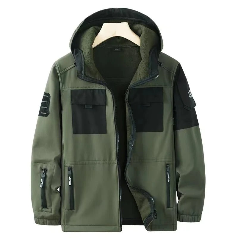 Chaqueta Trekking Hombre Impermeable Capucha - Vestiria