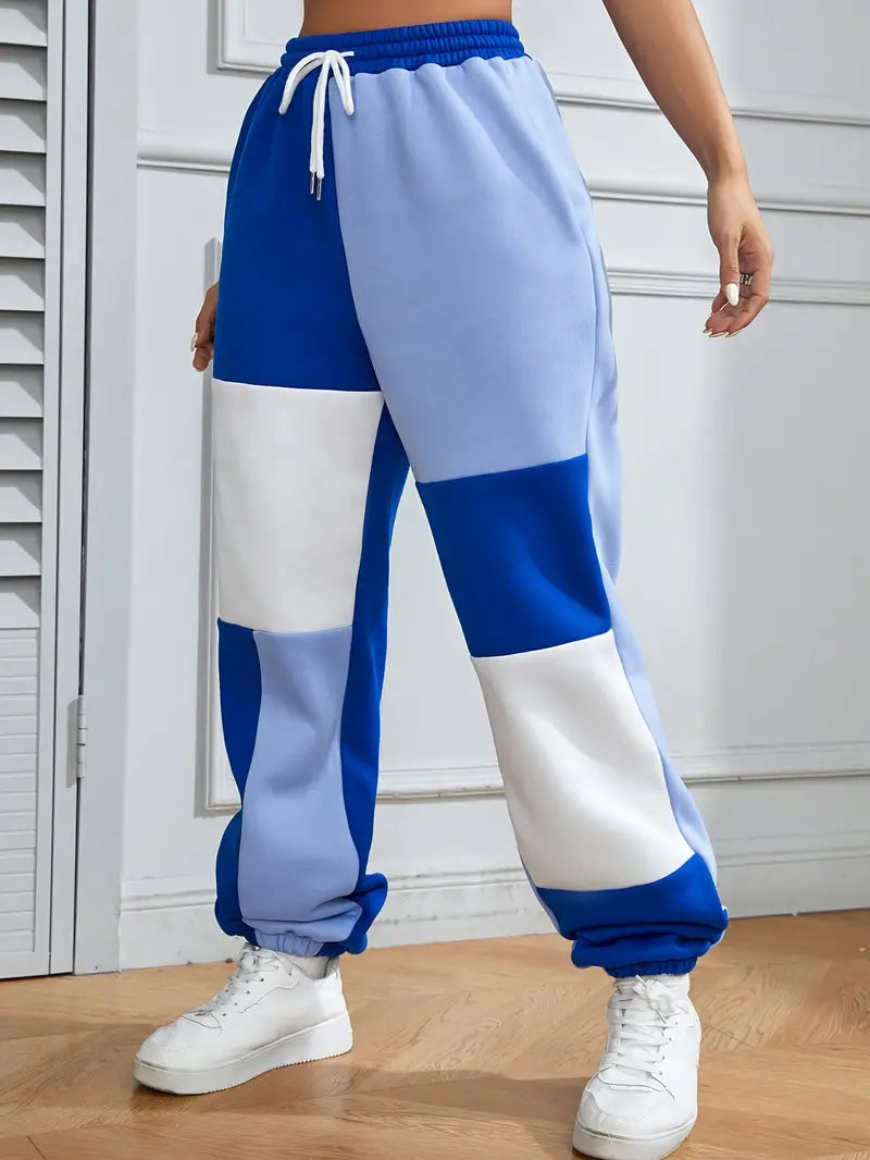 Pantalones Deportivos Color Bloque Moda
