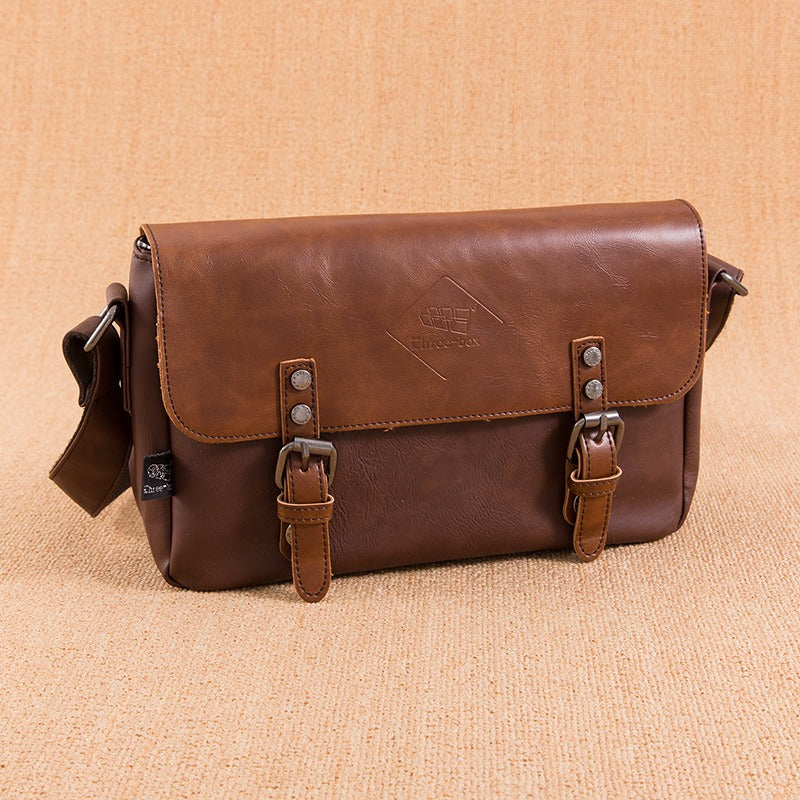Bolso bandolera cuero hombre estilo clásico