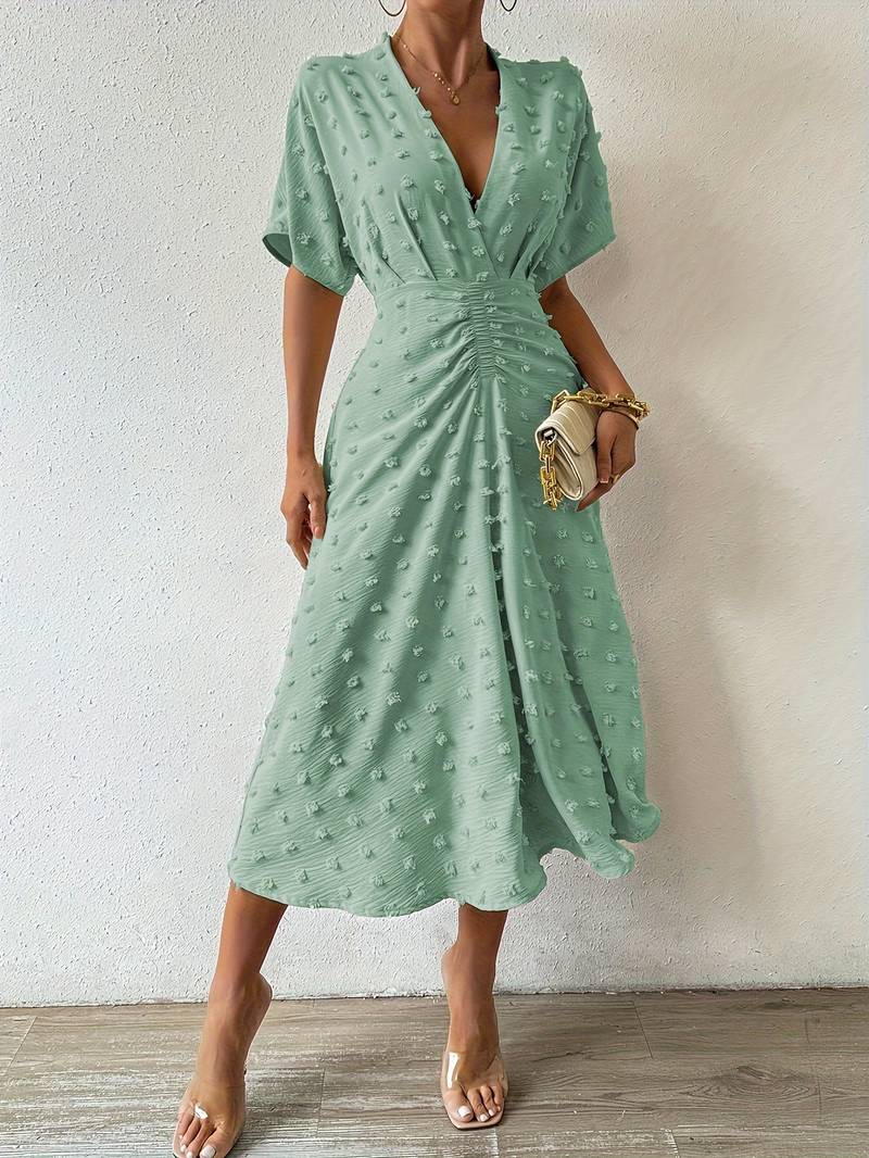 Vestido de Lunares Chic con Volantes Femininos