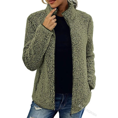 Chaquetón Mujer Cremallera Suave Moderno