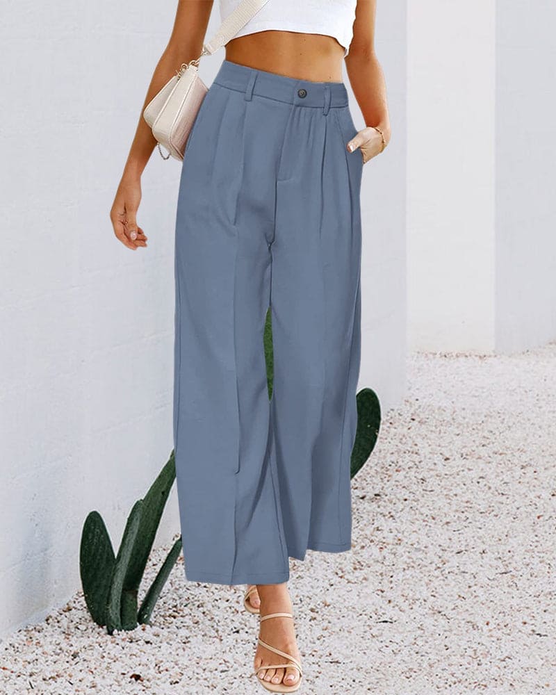 Pantalón Mujer Alto Cintura Ancho