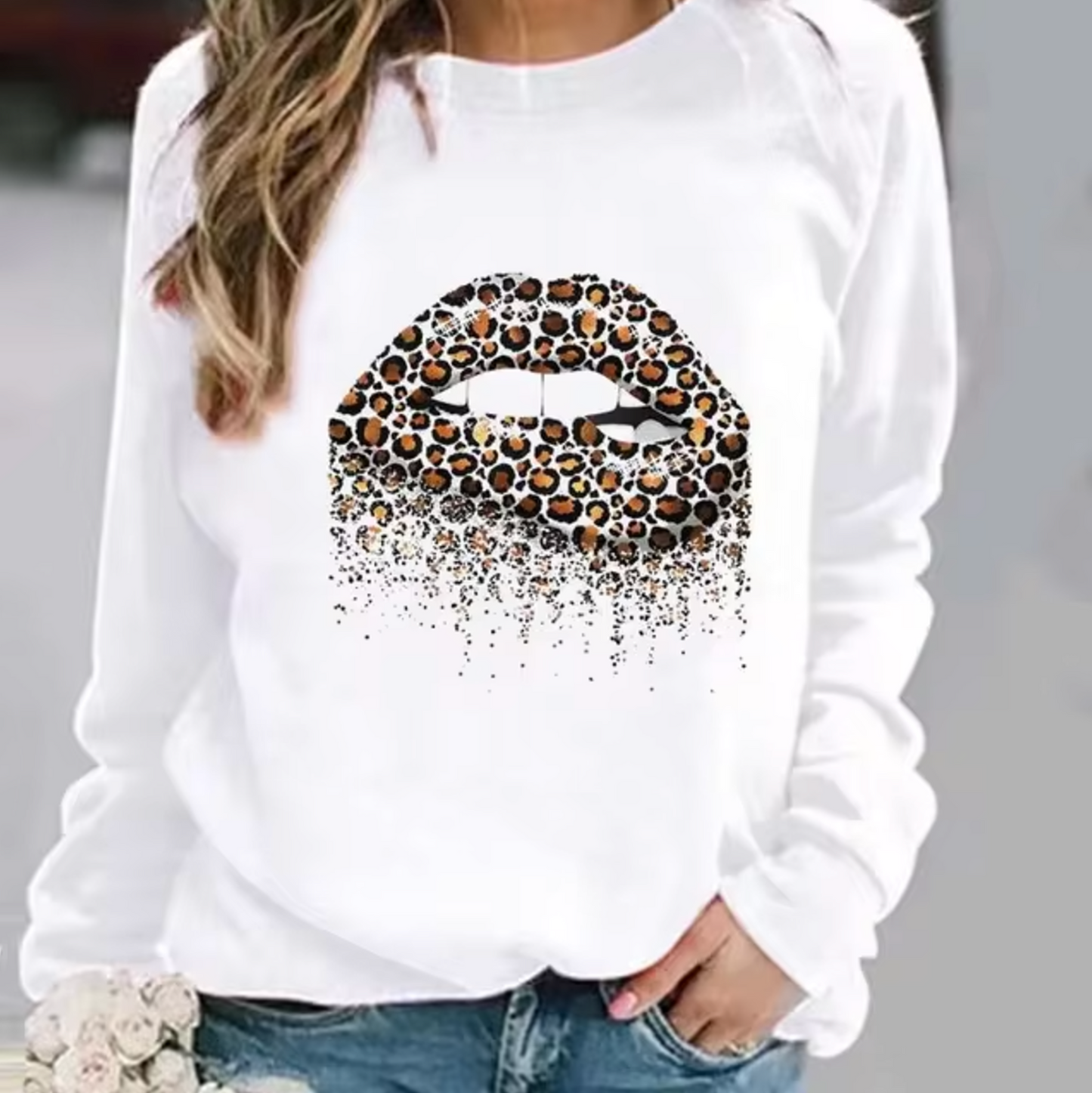 Sudadera de algodón con estampado divertido