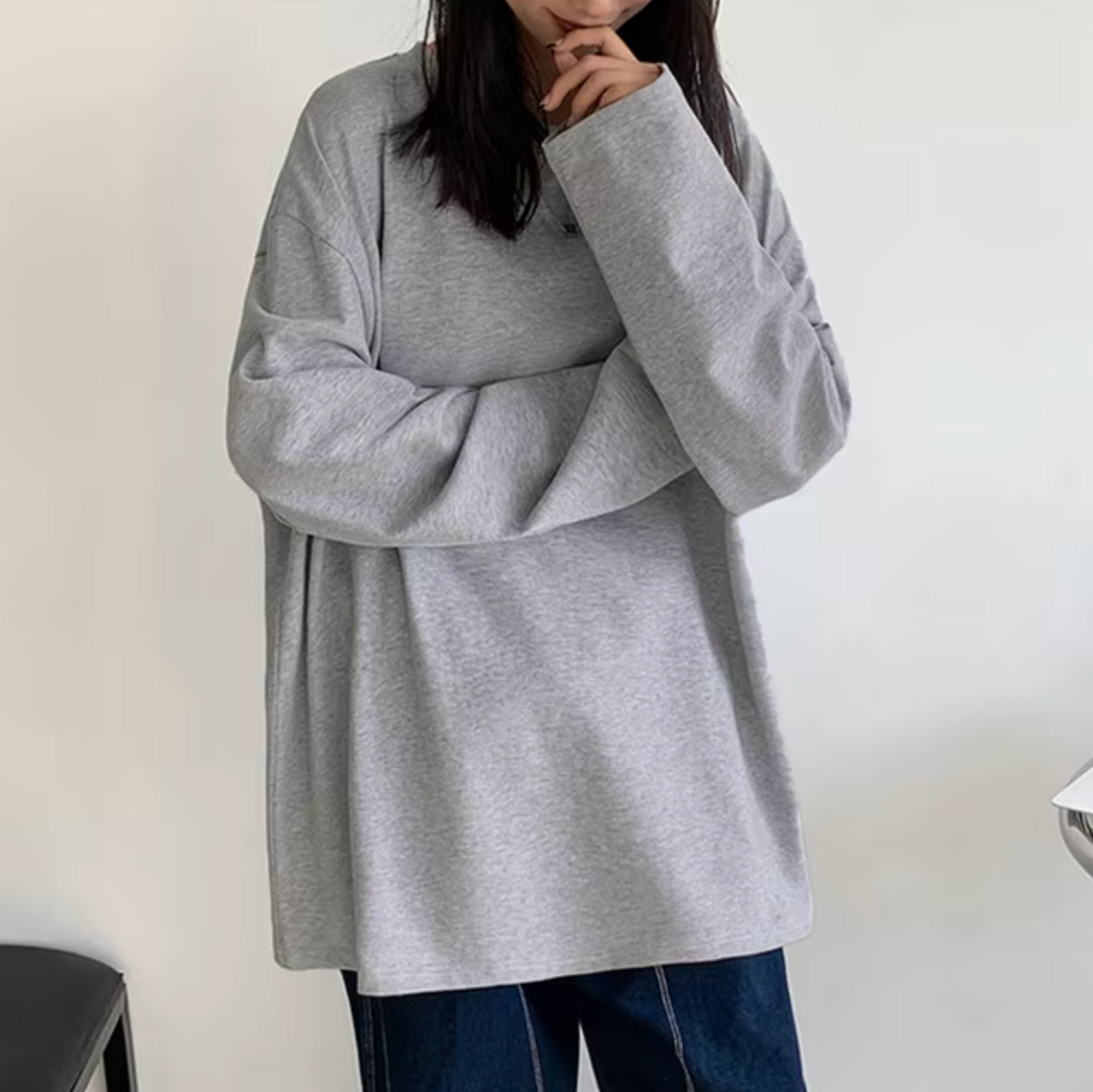 Camisa Grande Manga Larga Confortable