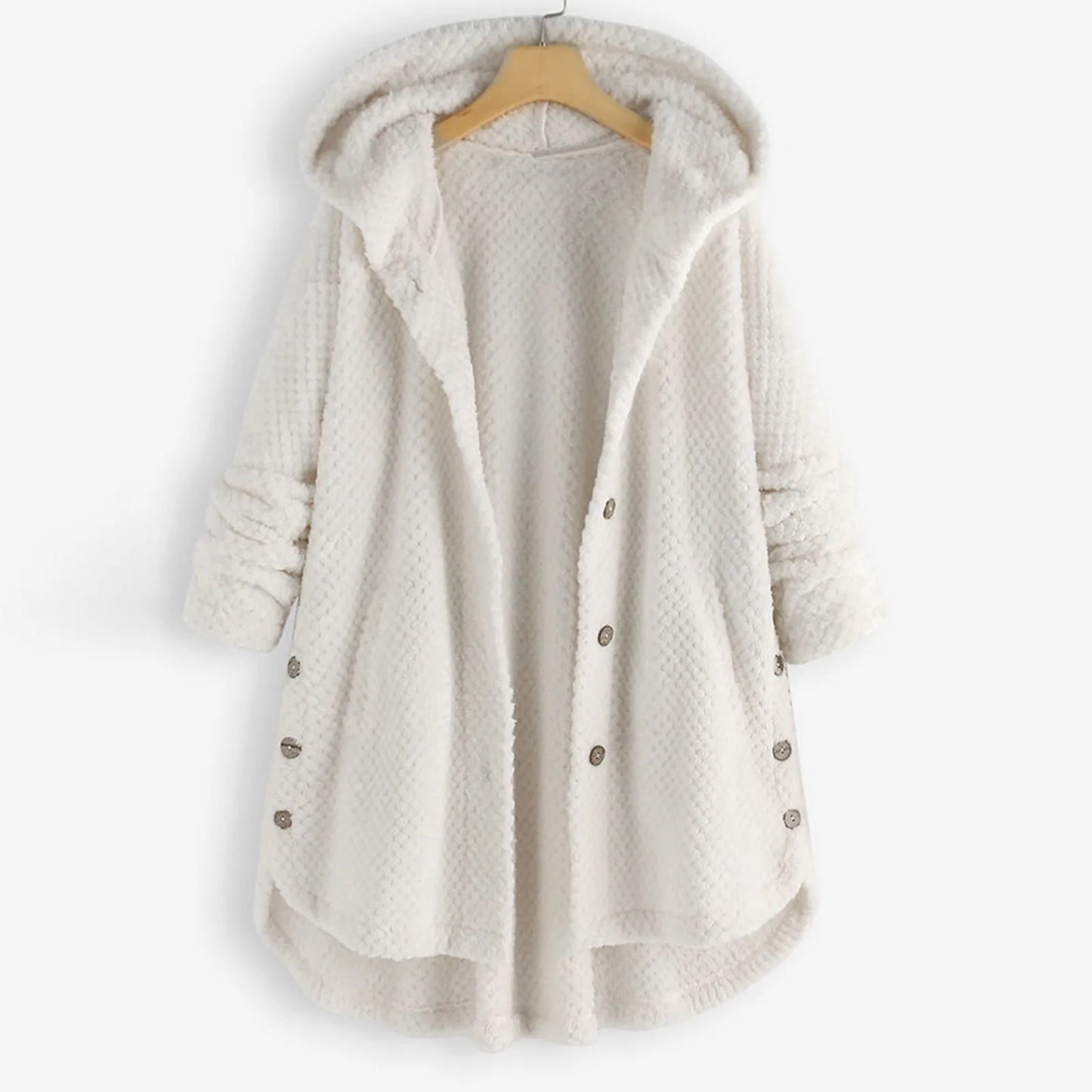 Chaqueta Mujer Abultada Capucha Cuello Alto