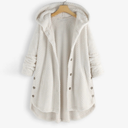 Chaqueta Mujer Abultada Capucha Cuello Alto