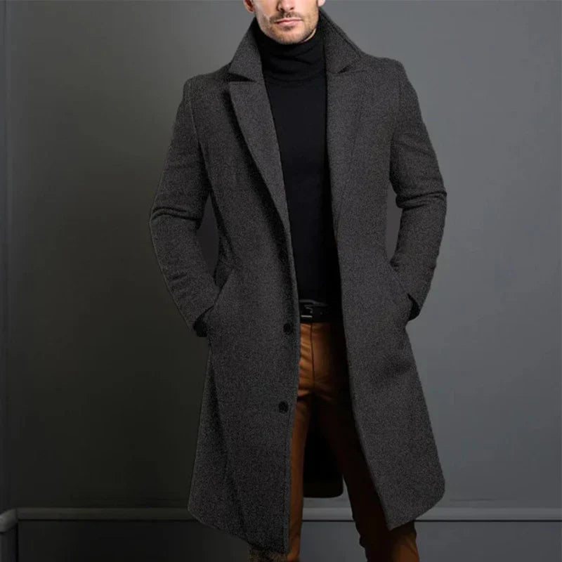 Abrigo Trench Clásico Hombre Elegante