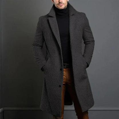 Abrigo Trench Clásico Hombre Elegante
