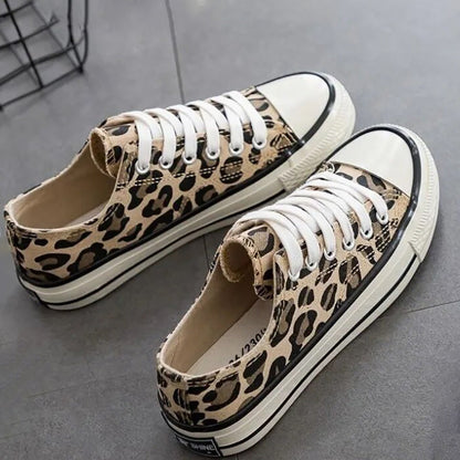 Zapatillas Mujer Piel Leopardo con Plataforma Alta