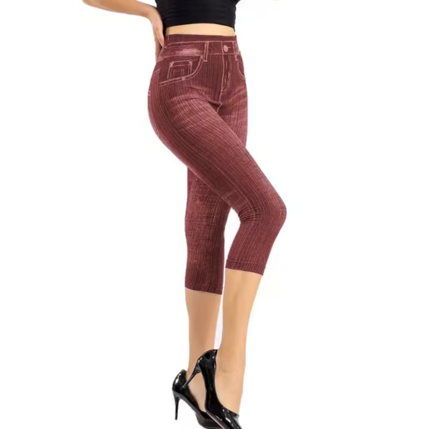 Leggings Cintura Alta Estampado Jeans
