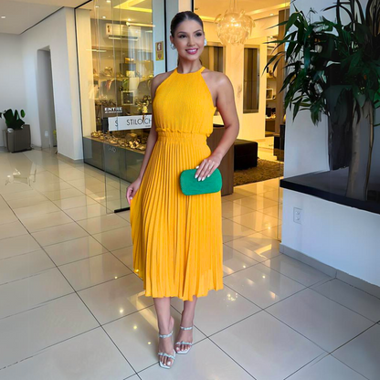 Vestido Mujer Sin Mangas Estilo Clásico