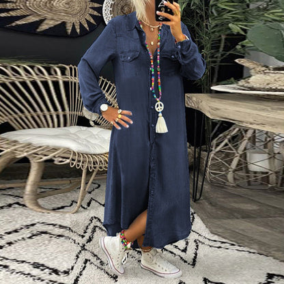 Vestido Vaquero Cómodo Chic Boho