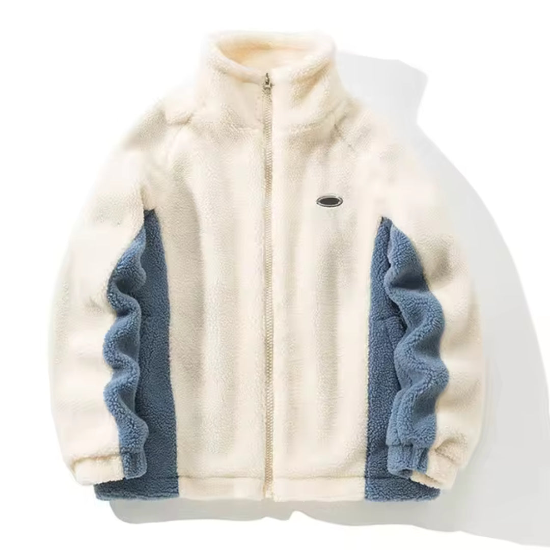 Chaqueta Hombre Vintage Tejido Polar Abrigado