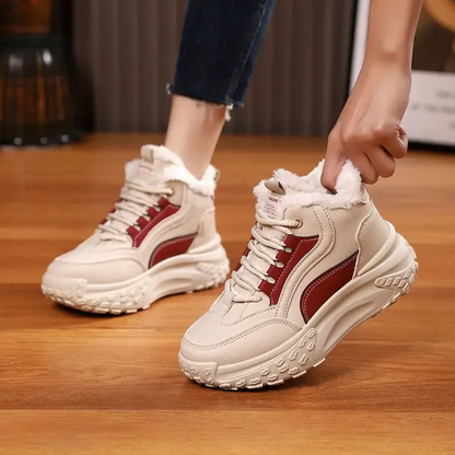 Botas Invierno Mujer Puntera Redonda Cálidas