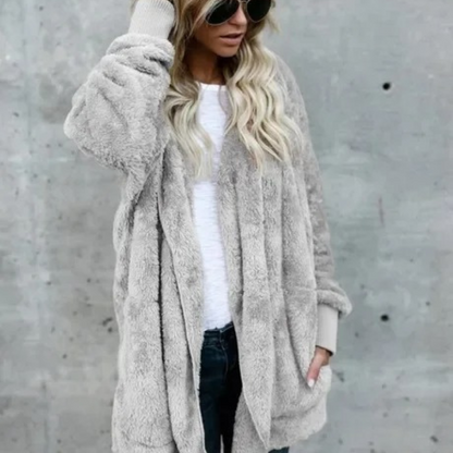 Chaqueta Teddy Corta Abrigada Mujer
