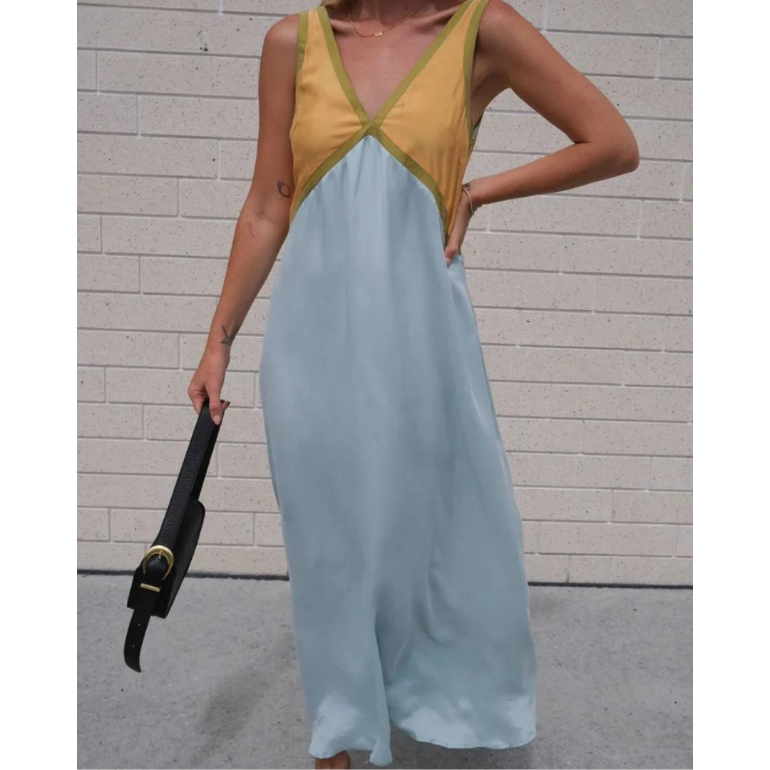 Vestido Elegante Cuello Alto Mujer