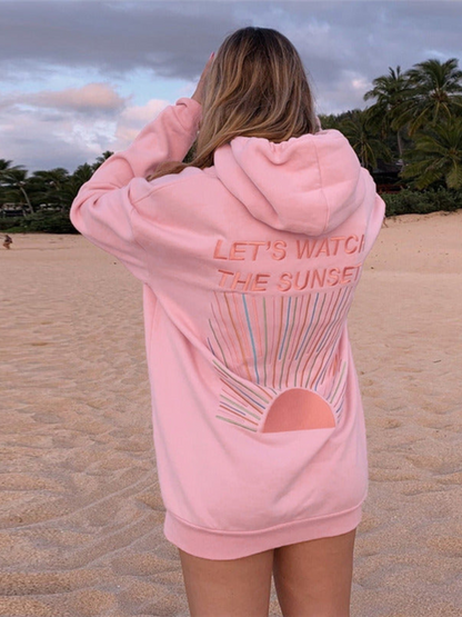 Sudadera Capucha Mujer Suave Atardecer