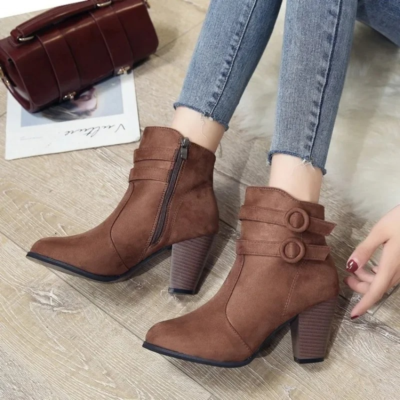 Botas Mujer Tacón Alto con Cintas Elegantes