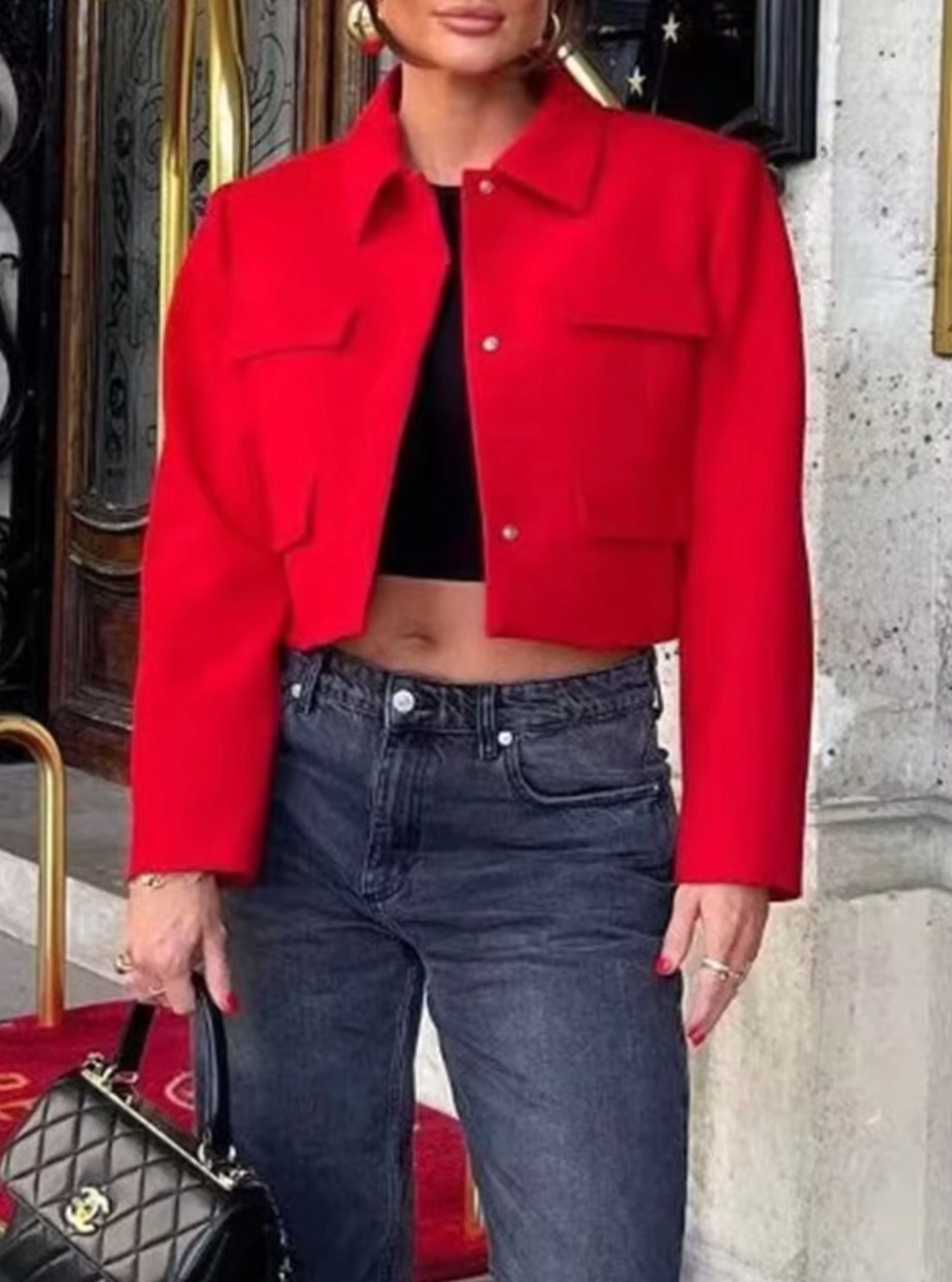Chaqueta Ajustada Estilo Clásico - Vestiria