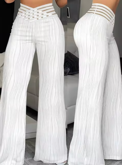 Pantalón Mujer Cintura Alta Estilo Clásico