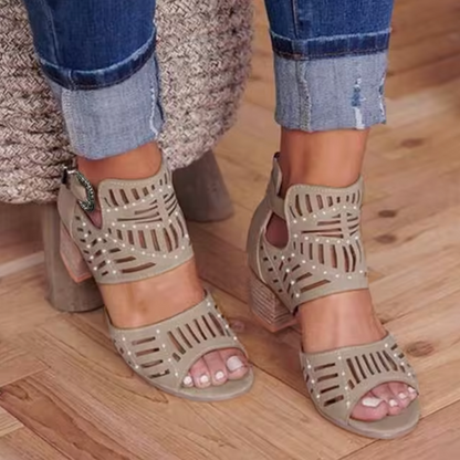 Sandalias de Tacón de Mujer con Tiras