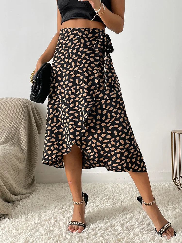 Falda Boho Chic Estampada Mujer Verano