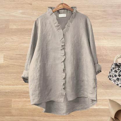 Blusa Ligera con Volantes Femenina LYANA