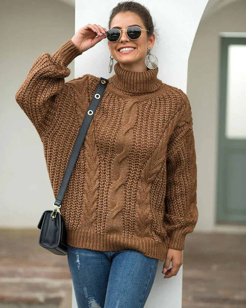 Jersey de Punto Cuello Vuelto Femenino