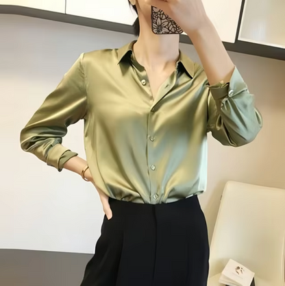 Blusa Satinada Glamour Femenina