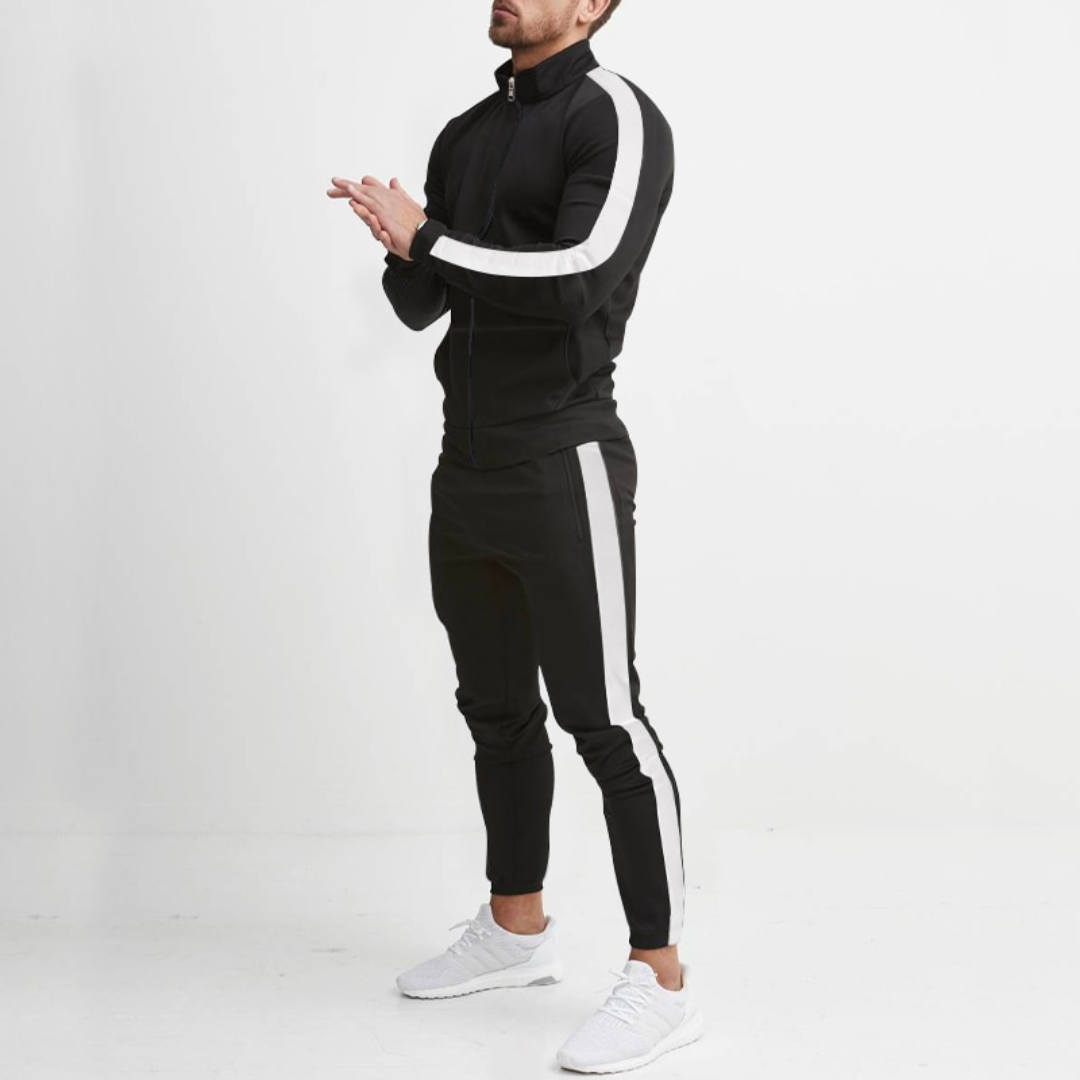 Pantalón y sudadera deportiva de hombre elegante