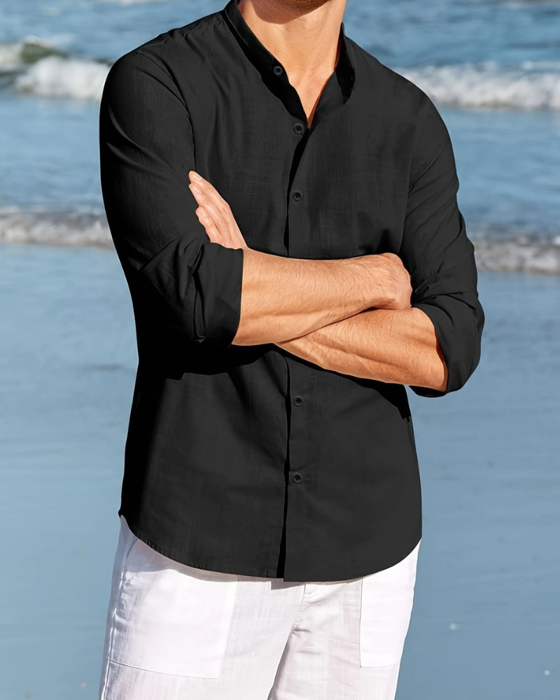 Camisa Manga Larga Botones Cómoda - Vestiria