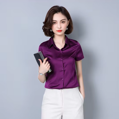 Blusa Seda Lujosa Mujer