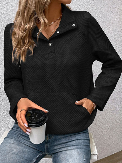 Sudadera de Punto Cuello Alto Cómoda