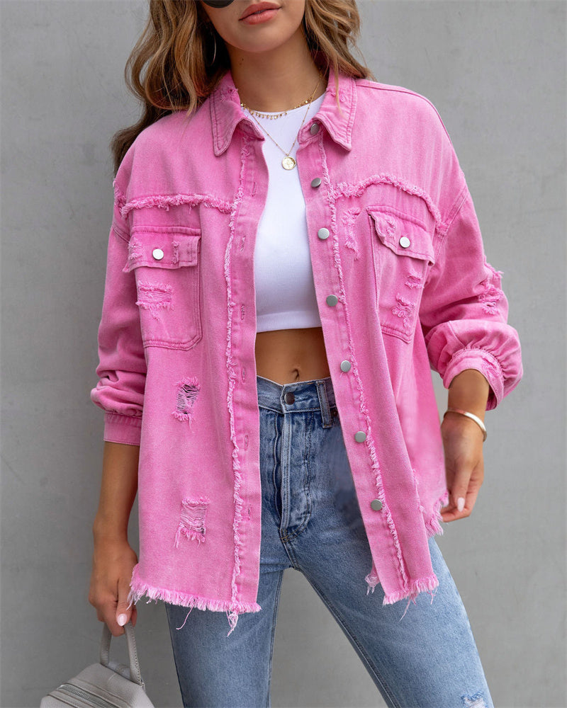 Chaqueta Vaquera Mujer Colorida Primavera