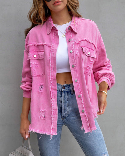 Chaqueta Vaquera Mujer Colorida Primavera