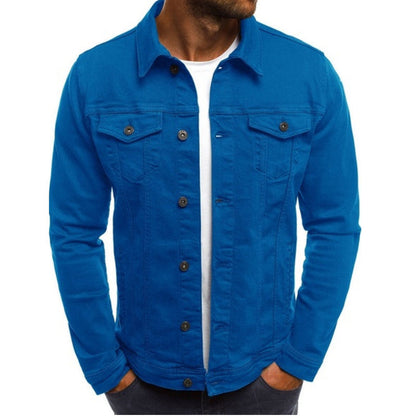 Chaqueta jeans cómoda hombre amplia