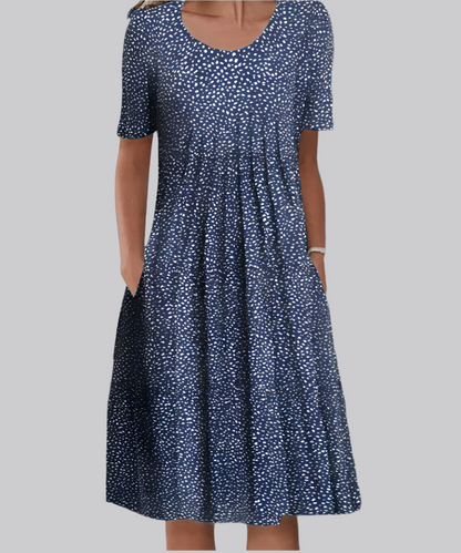 Vestido Largo Floral Elegante con Escote en V