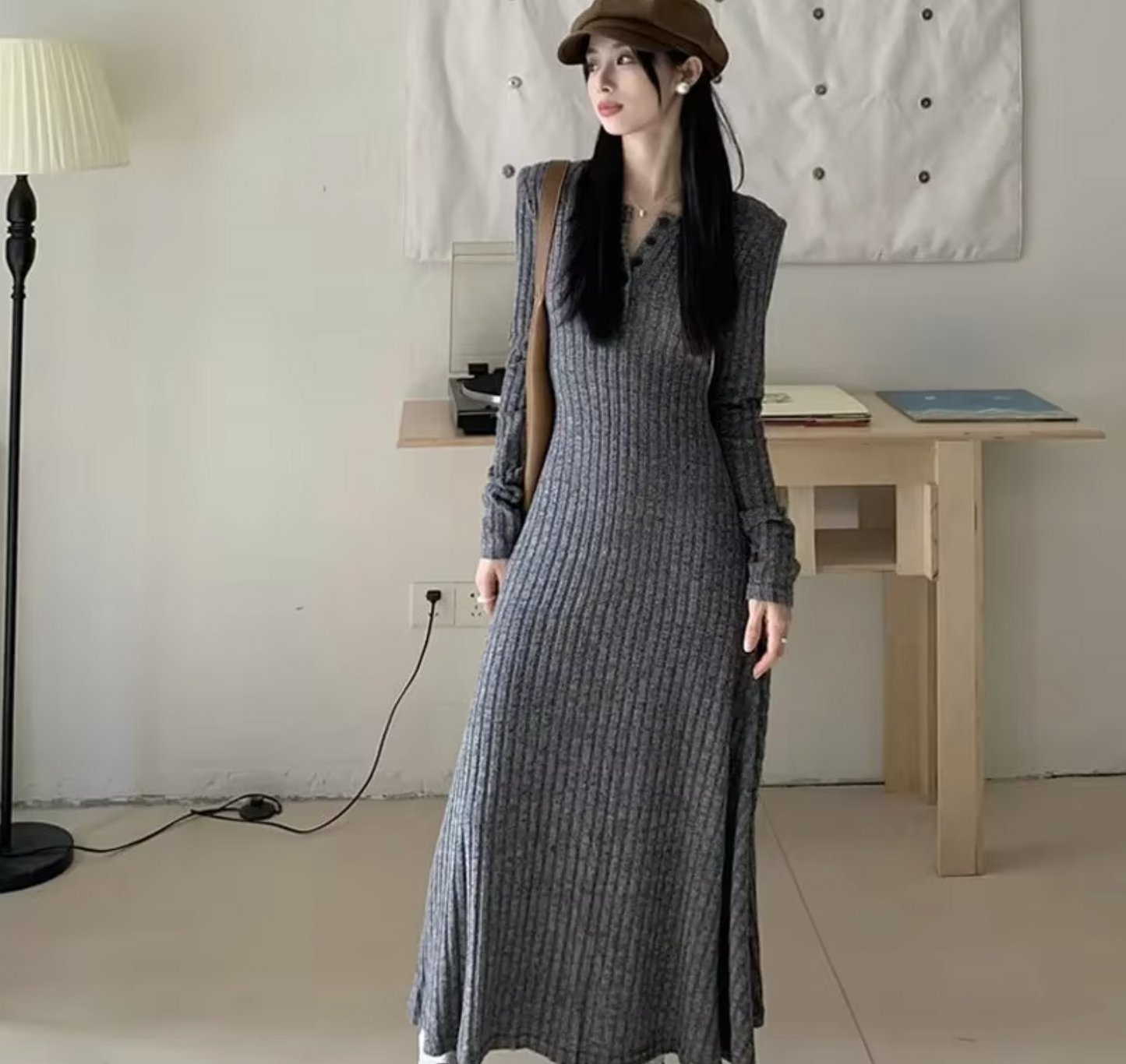 Vestido Punto Clásico Retro