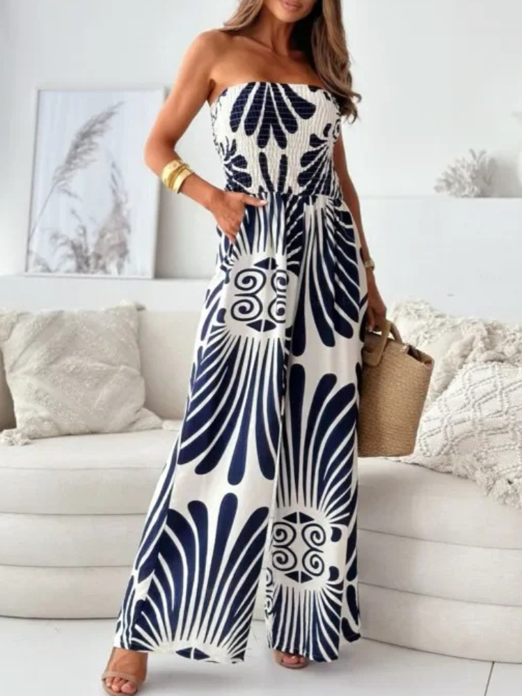 Vestido de Mujer Estampado Falda Ancha