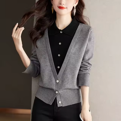 Sudadera de punto cuello alto